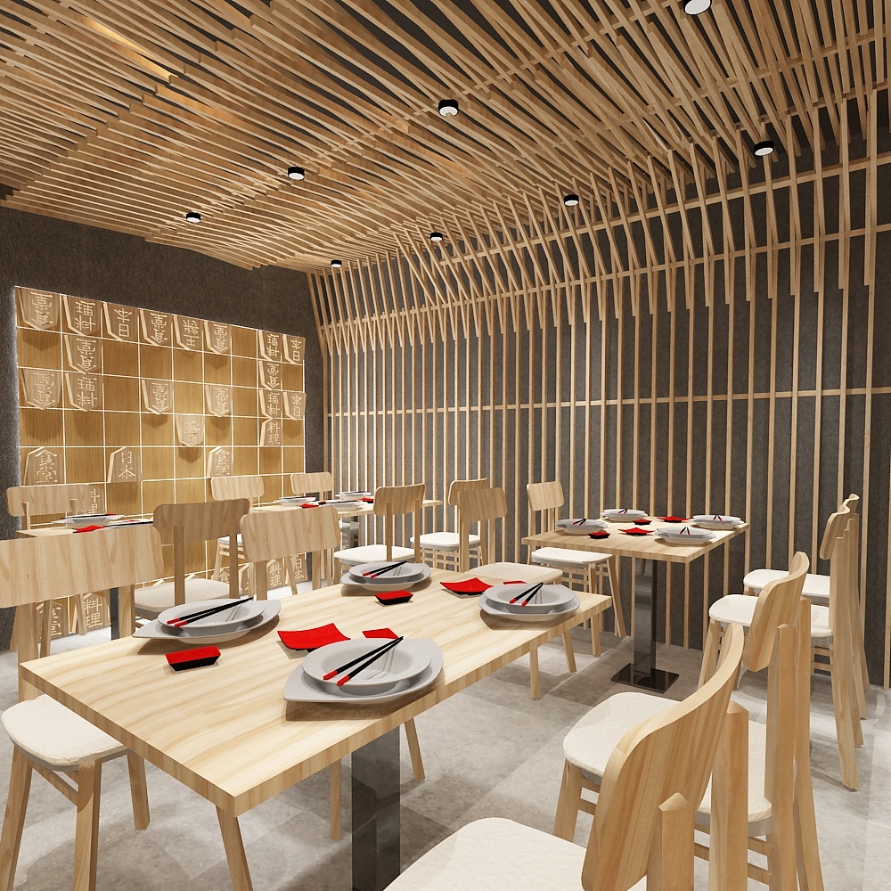 西安日式食堂装修装饰设计设计图